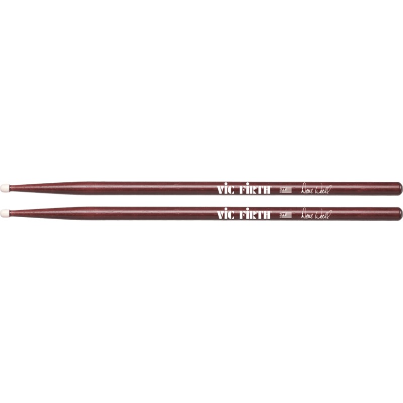 VIC FIRTH SDW Paire Baguettes Batterie Olive Bois Dave Weckel